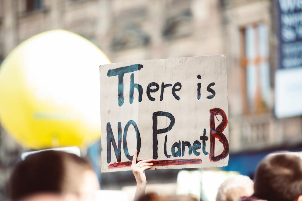 Sustainability There is no planet B signage